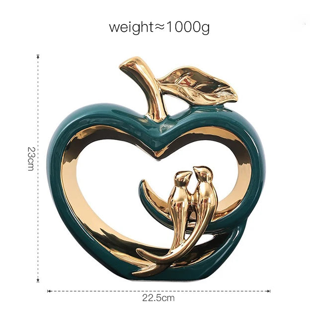 Light Luxury Ceramic Apple Ornament