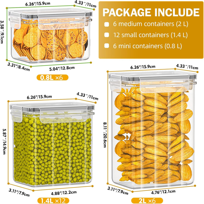 24 PCS Food Storage Containers