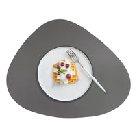 Irregularly PU Leather Dining Table Mats Sets 