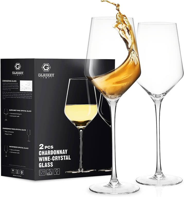White Wine Glasses Set of 2