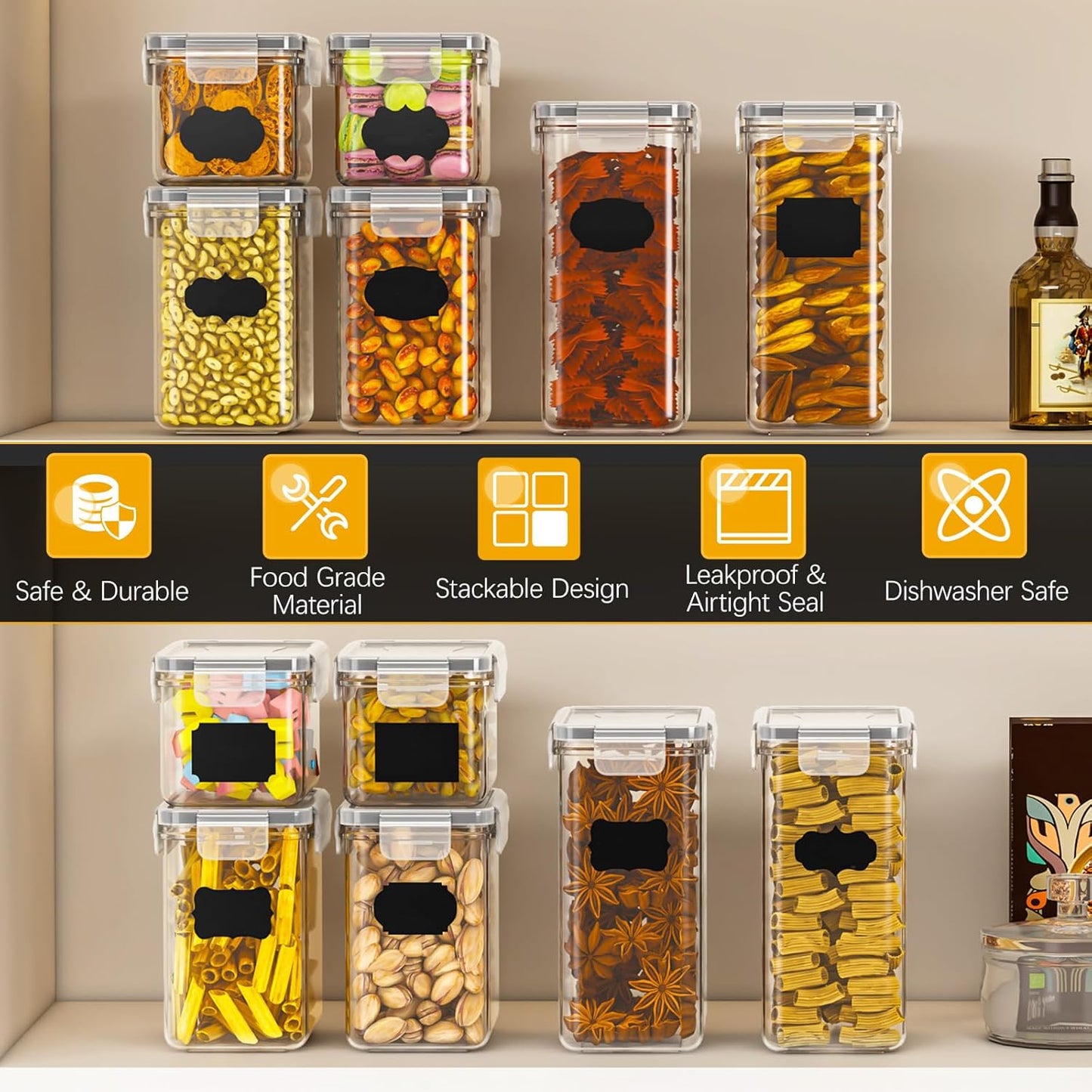 24 PCS Food Storage Containers