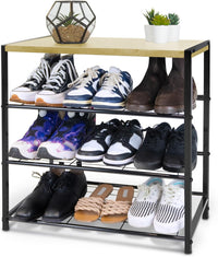 4 Tier Shoe Rack with Shelf 