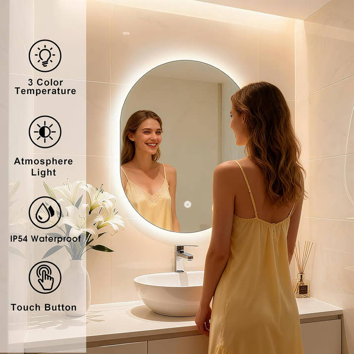 Bathroom Mirror with LED Lights