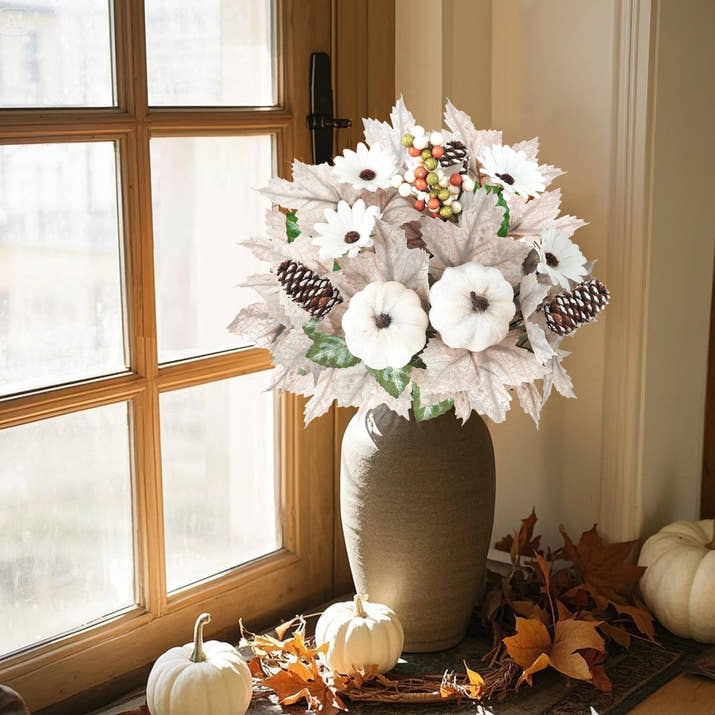  Artificial Flower Decoration Pumpkin Branch 