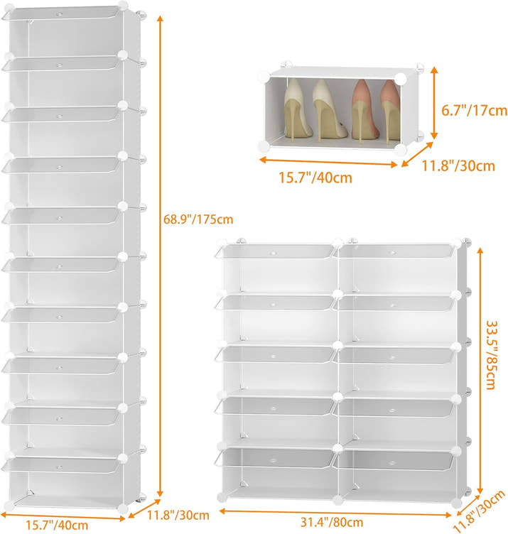 10-Tier Shoe Rack-Fits 20 Pairs