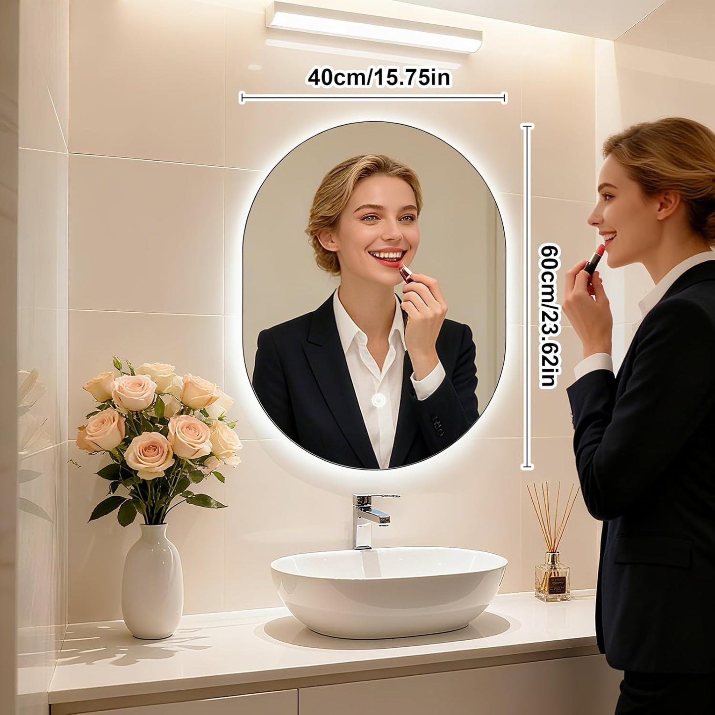 Bathroom Mirror with LED Lights