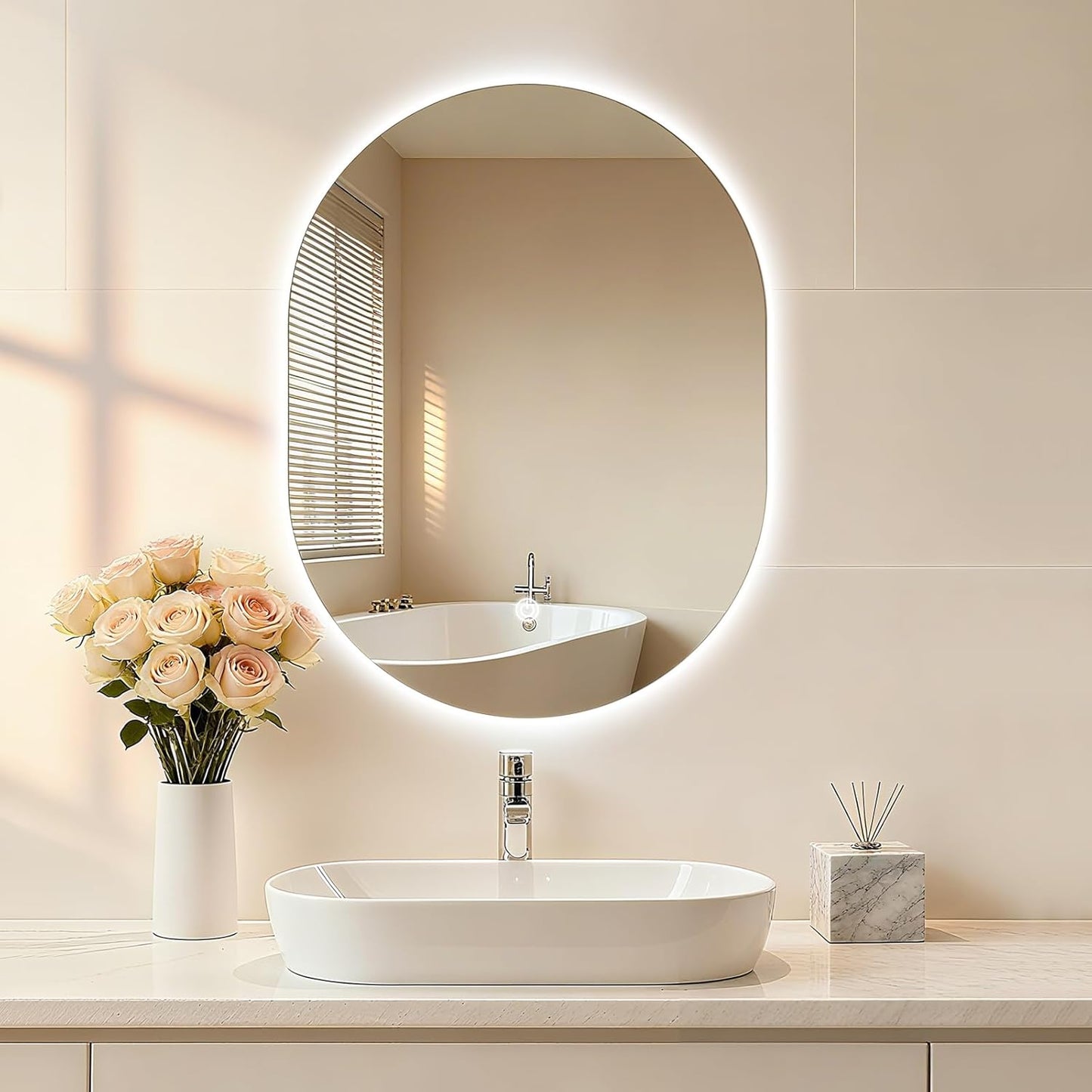 Bathroom Mirror with LED Lights