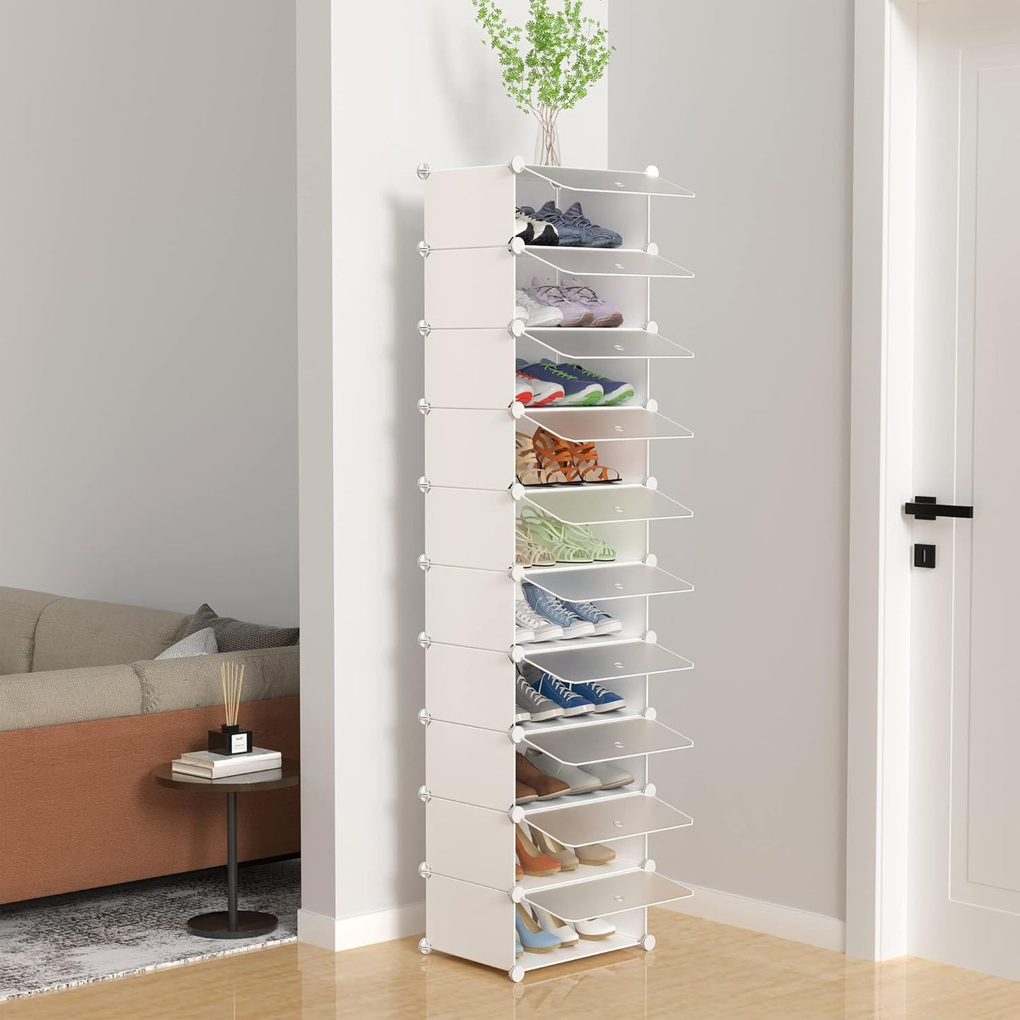 10-Tier Shoe Rack-Fits 20 Pairs
