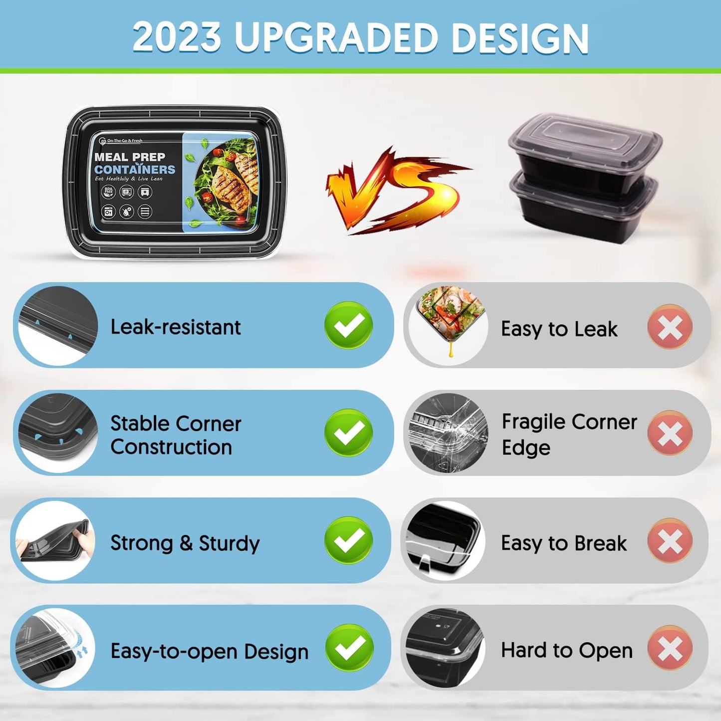 [20 Pack] Meal Prep Containers