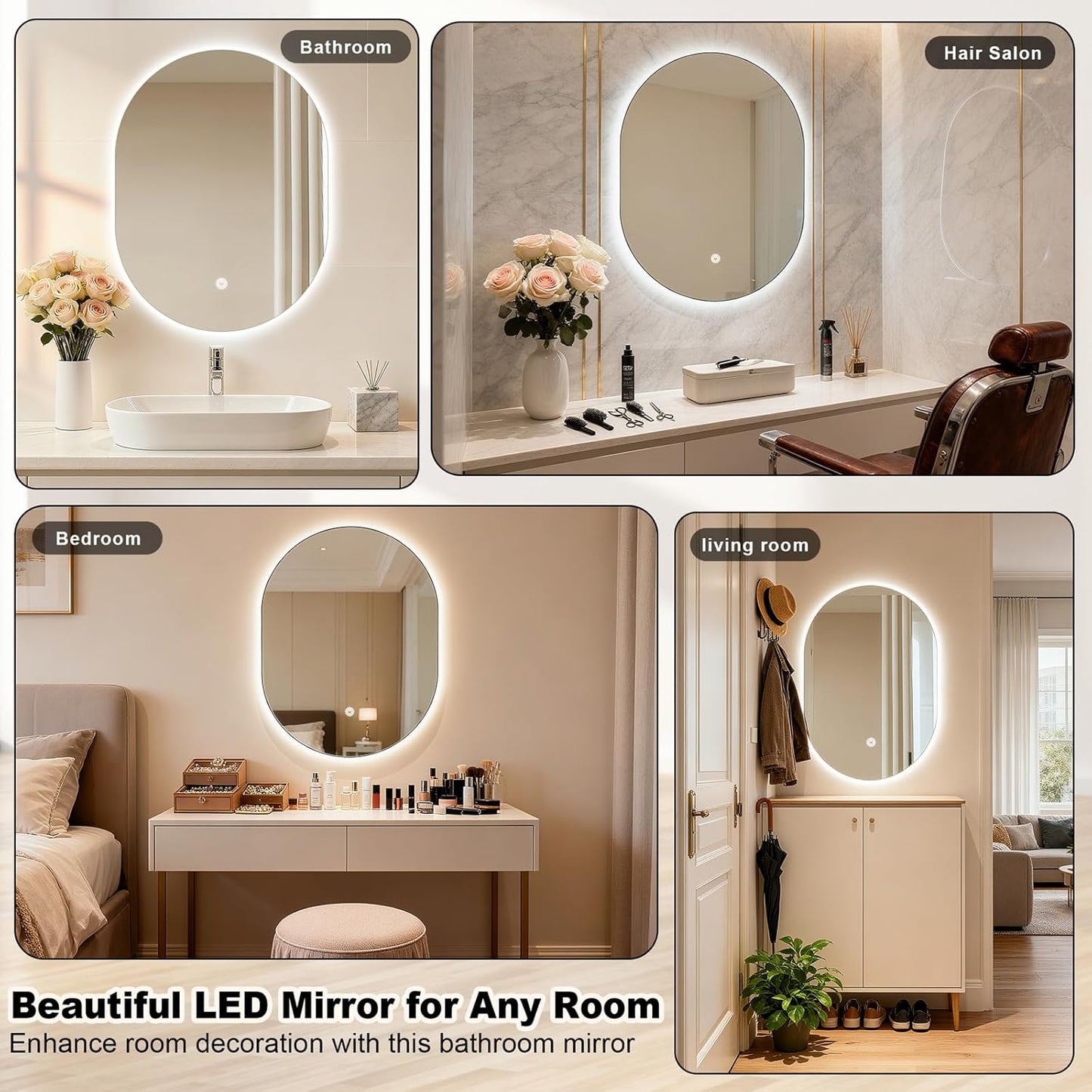Bathroom Mirror with LED Lights