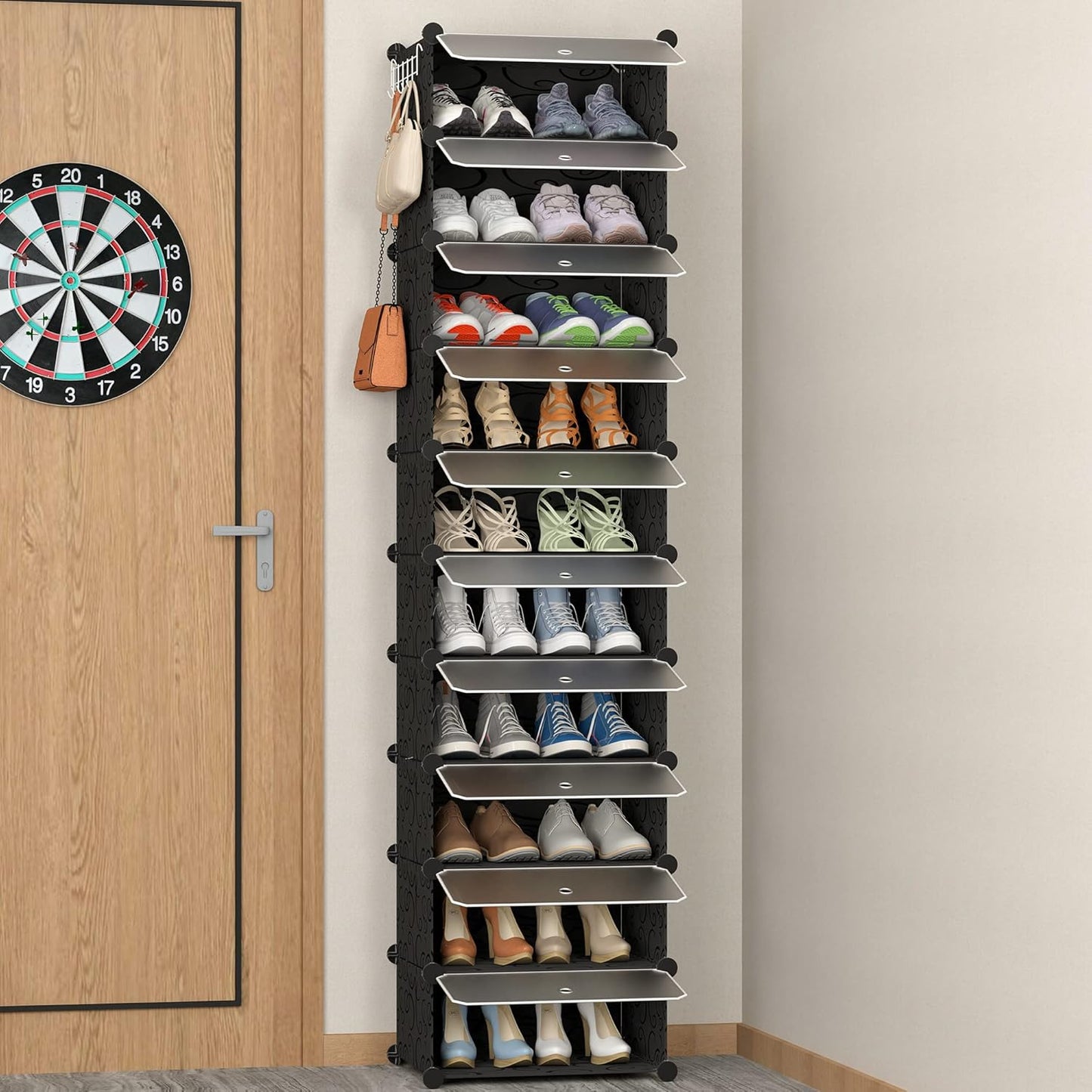 10-Tier Shoe Rack-Fits 20 Pairs