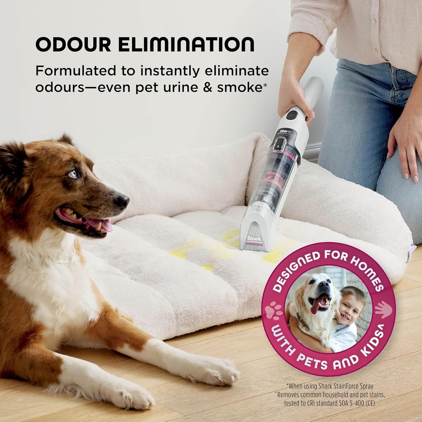 Stainforce Cordless Spot Cleaner Lightweight & Portable Spot