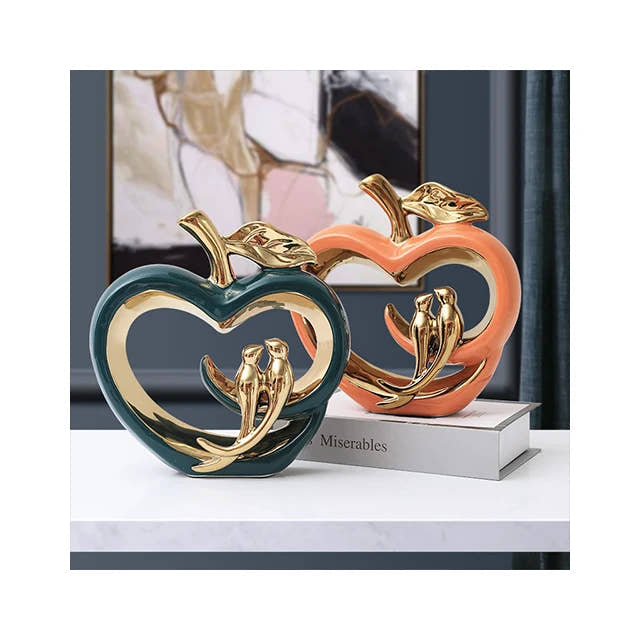 Light Luxury Ceramic Apple Ornament 