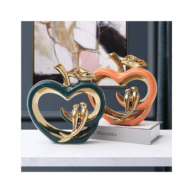 Light Luxury Ceramic Apple Ornament 
