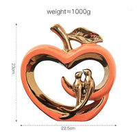 Light Luxury Ceramic Apple Ornament 