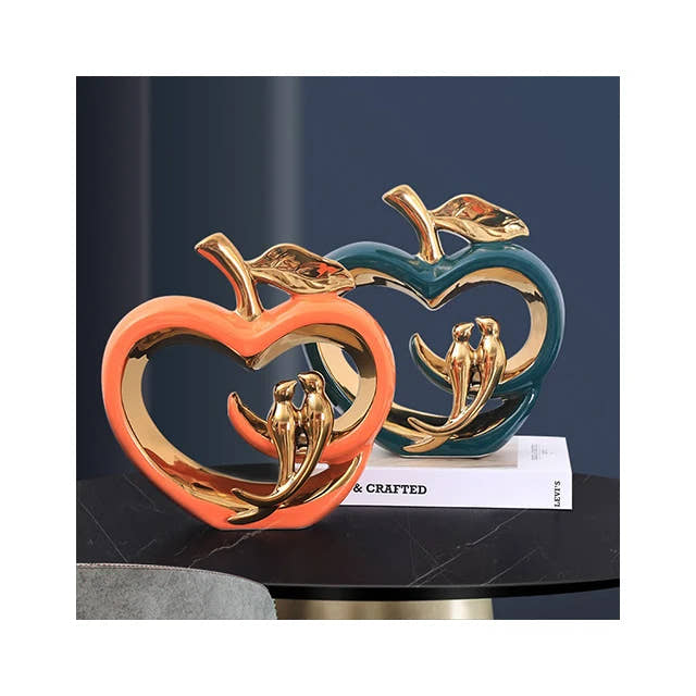 Light Luxury Ceramic Apple Ornament 