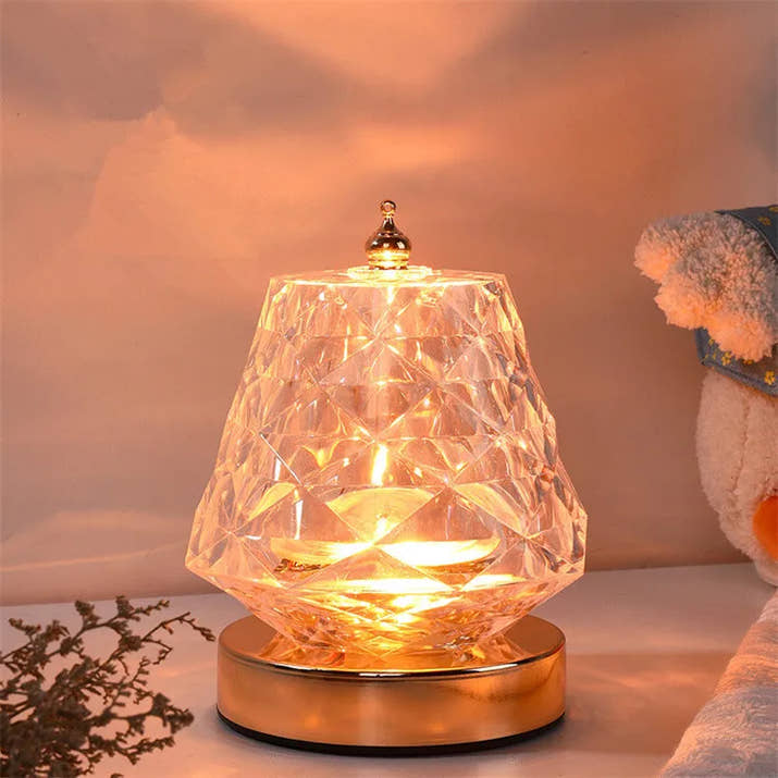  Acrylic Led Luxury Crystal Rose Table Light 