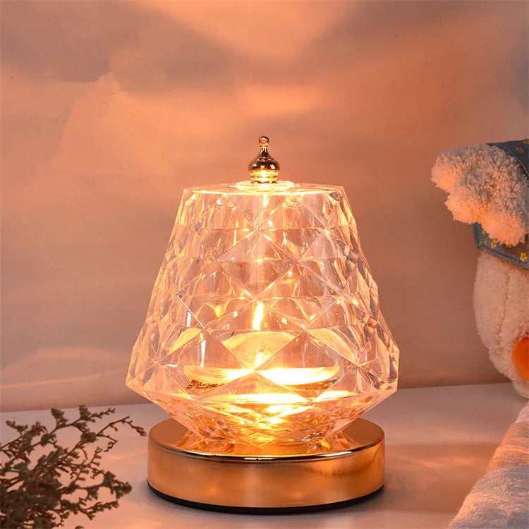  Acrylic Led Luxury Crystal Rose Table Light 