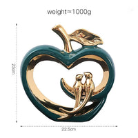 Light Luxury Ceramic Apple Ornament 